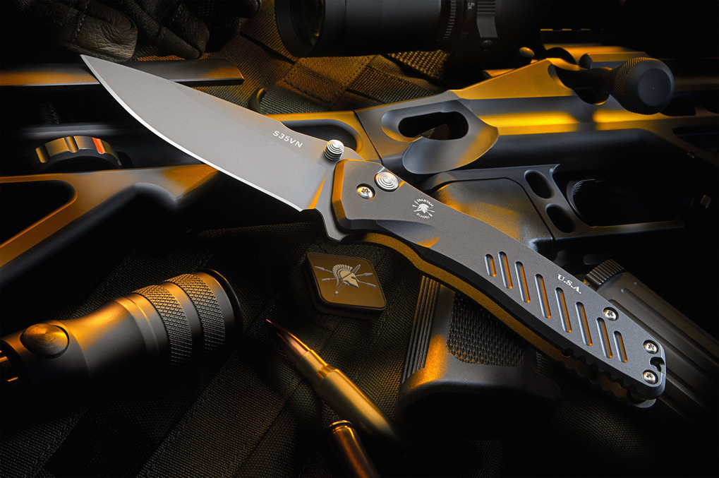 Нож складной "Pallas" Flipper, Black Aluminum Handles, Black DLC-Coated Crucible CPM® S35VN™ Blade 9.5 см.
