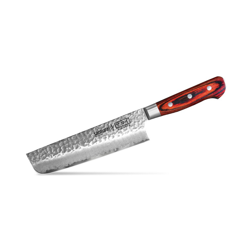 Нож кухонный Samura SAKAI Накири 160мм,  дамаск