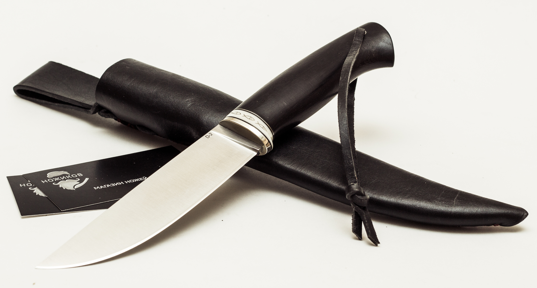 Нож Лиман - 2, сталь D2, черный граб "скрим-шоу"