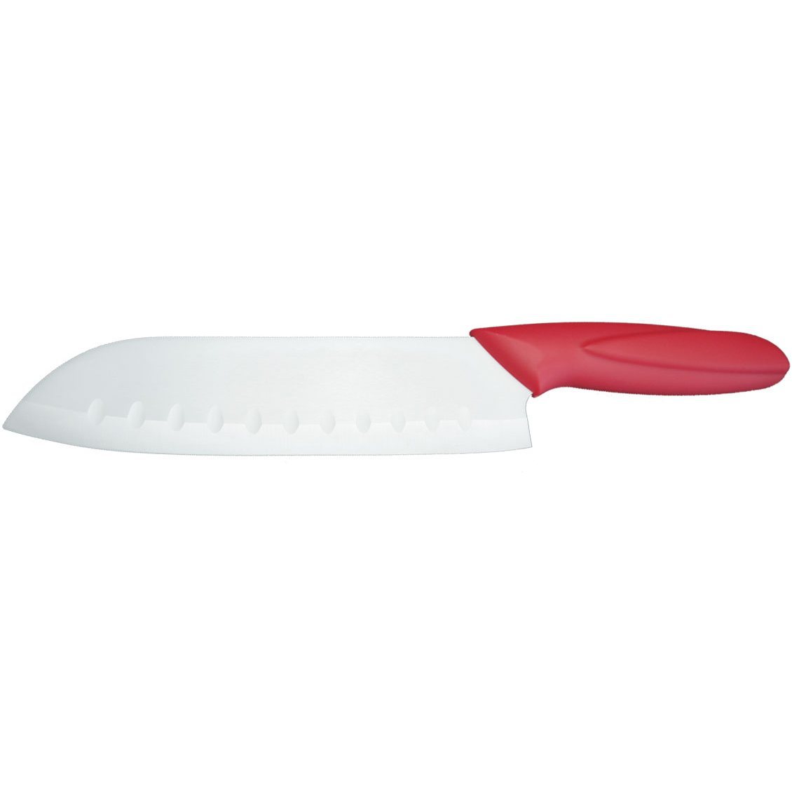 Нож керамический кухонный японский SAME SANTOKU 7, красный