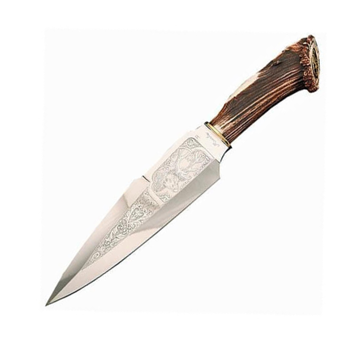 

Нож с фиксированным клинком Muela Duque, сталь X50CrMoV15, рукоять олений рог