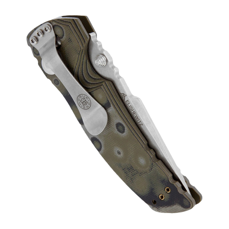 Нож складной EX-01 Stone-Tumbled Tanto Blade, Green/Gray G-Mascus® G10 Handle 8.89 см.