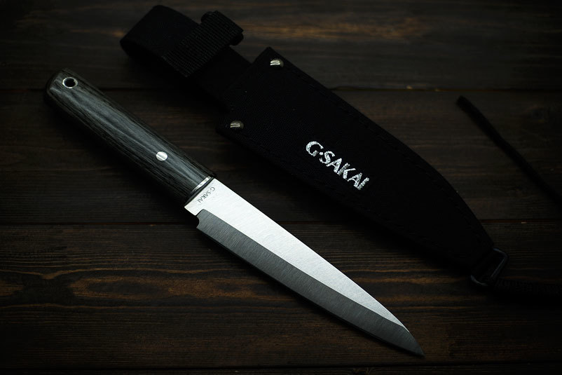 

Нож G.Sakai "SASHIMI", сталь 440, рукоять дерево пакка