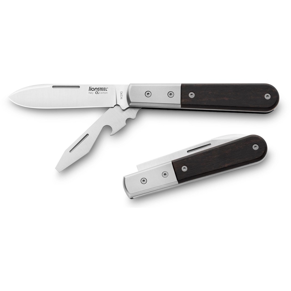 Складной нож + открывалка LionSteel Barlow Roundhead, сталь M390, рукоять титан/эбеновое дерево
Складной нож + открывалка LionSteel Barlow Roundhead, сталь M390, рукоять титан/эбеновое дерево