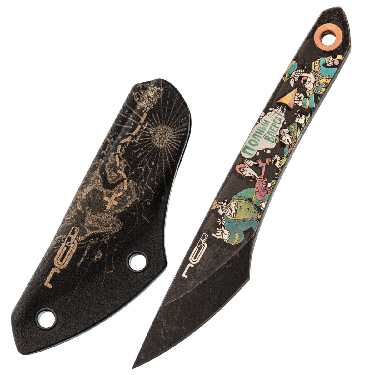Красивый скелетный нож Киридаши KOI от N.C.Custom Красивый скелетный нож Киридаши KOI от N.C.Custom