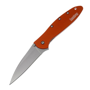 Складной нож Leek - Kershaw 1660OR, сталь Sandvik™ 14C28N, рукоять анодированный алюминий оранжевого цвета