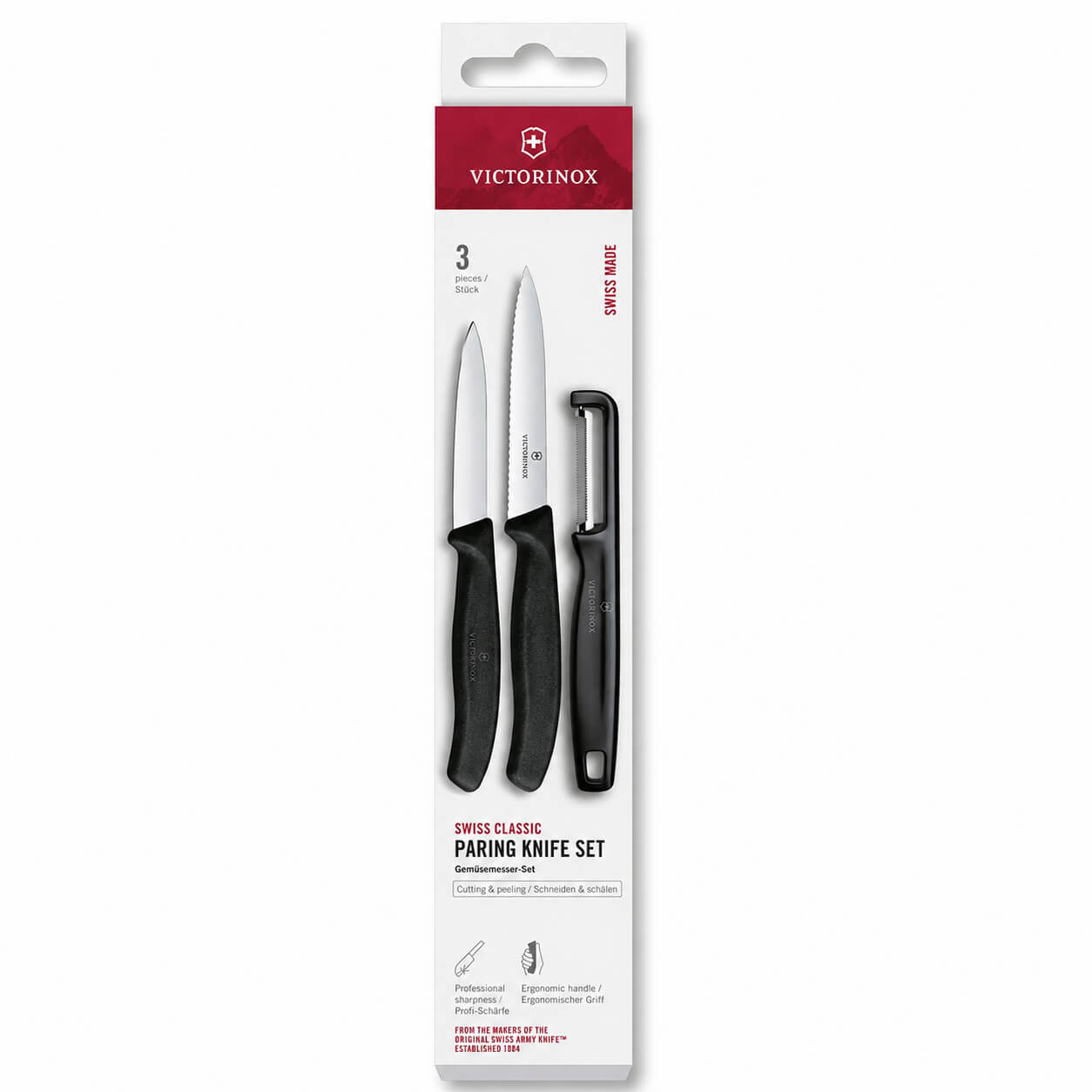 Набор из 3х кухонных ножей для овощей Victorinox Swiss Classic