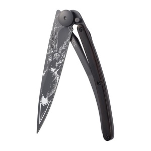 Складной нож DEEJO TATTOO BLACK 37G, Deer