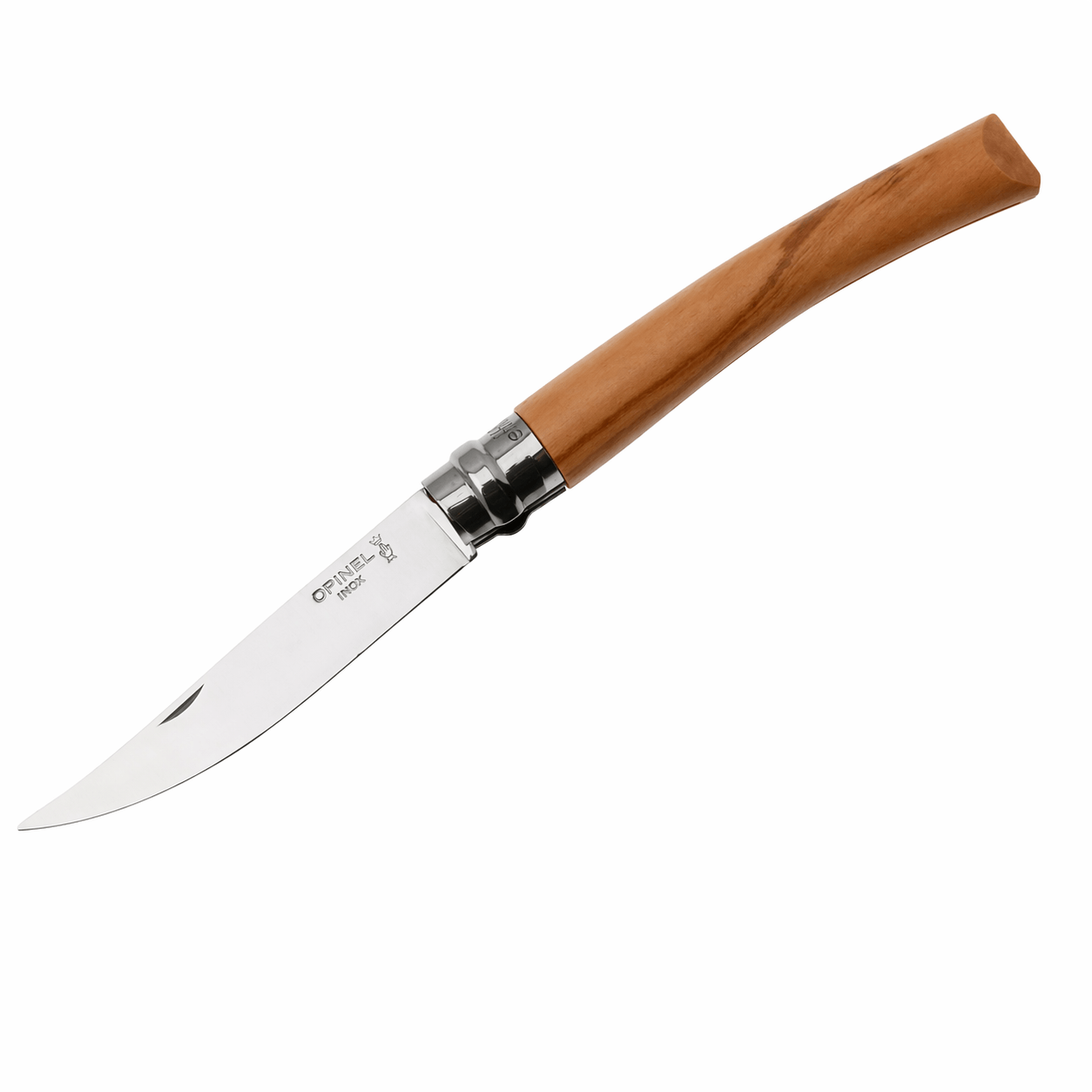 Складной нож Opinel №10 Slim Line с рукоятью из древесины оливы