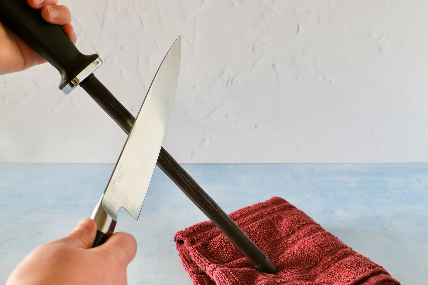 Правка ножа на мусате Правка ножа на мусате