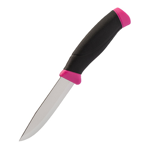 Нож с фиксированным лезвием Morakniv Companion Magenta, сталь Sandvik 12C27, рукоять резина/пластик, пурпурный