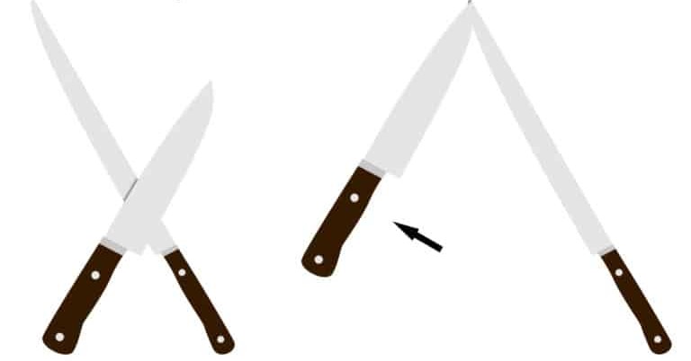 Заточка ножа об нож