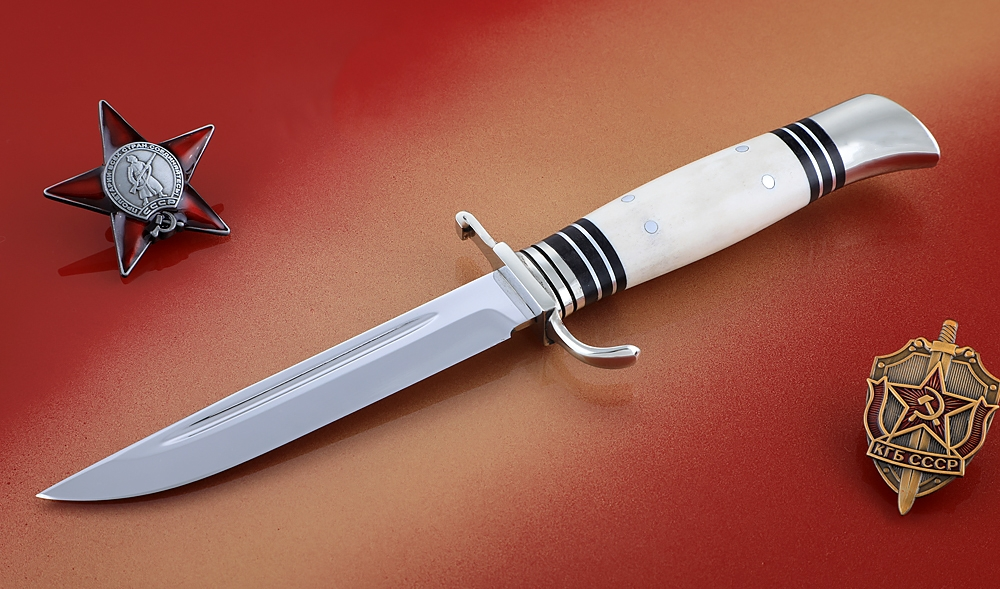 Изготовление отличного ножа из части подшипника, Нож кинжал из стального шара