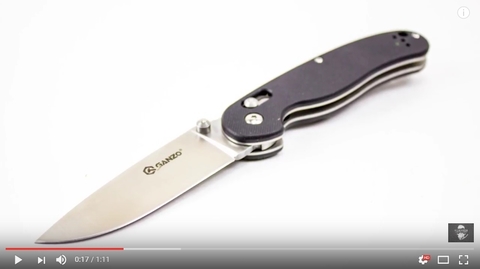 Складной нож Ganzo Rat G727M, черный - видеообзор