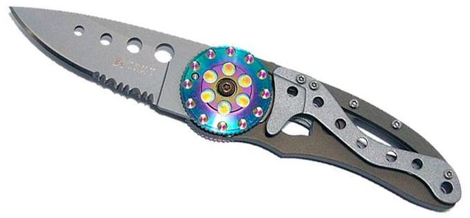 Складной нож CRKT Snap Fire (CR/5011), сталь AUS-8, рукоять сталь 410 деревянная пирамидка с рыбалкой