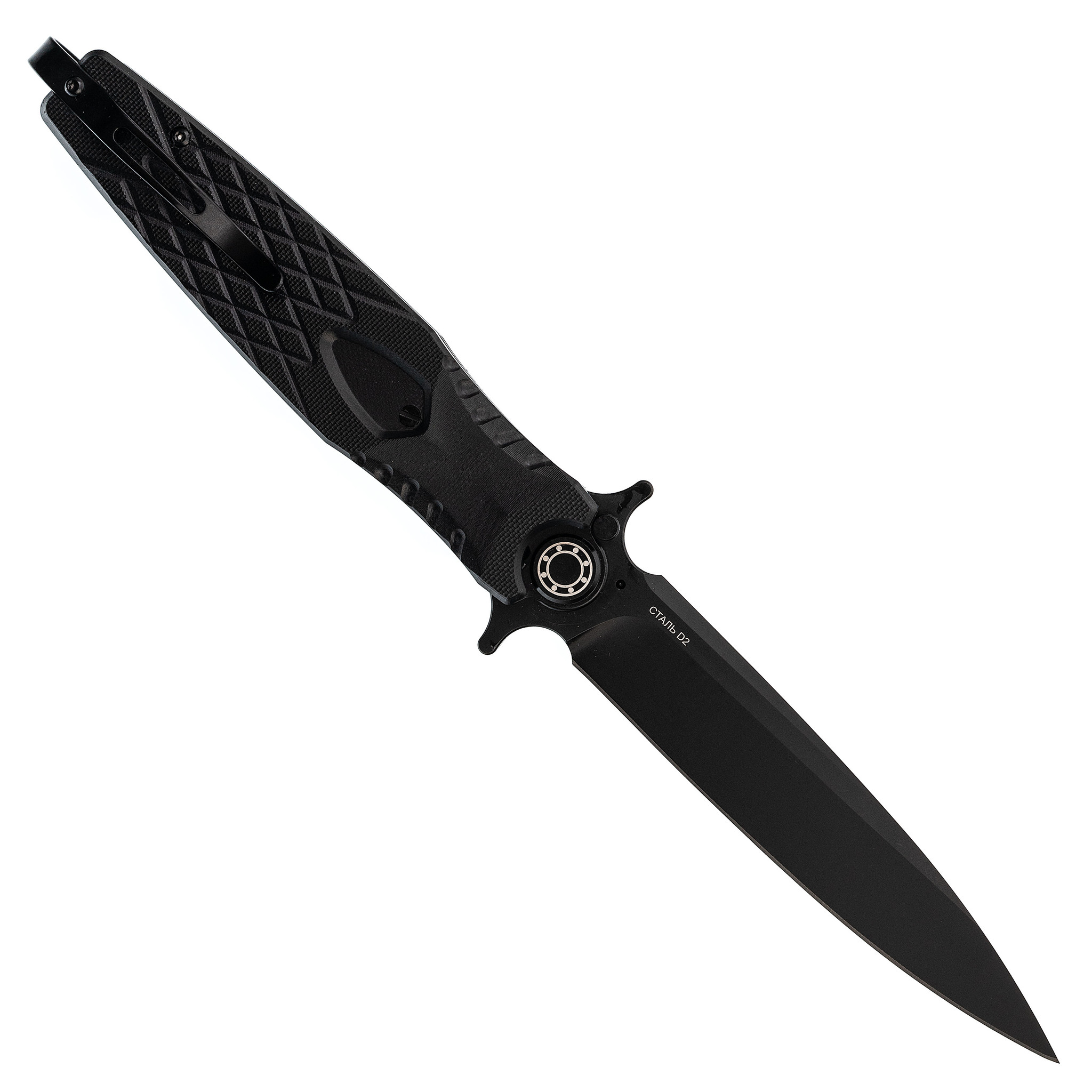 Складной нож Кондор 2 Black, сталь D2, рукоять G10 - фото 3