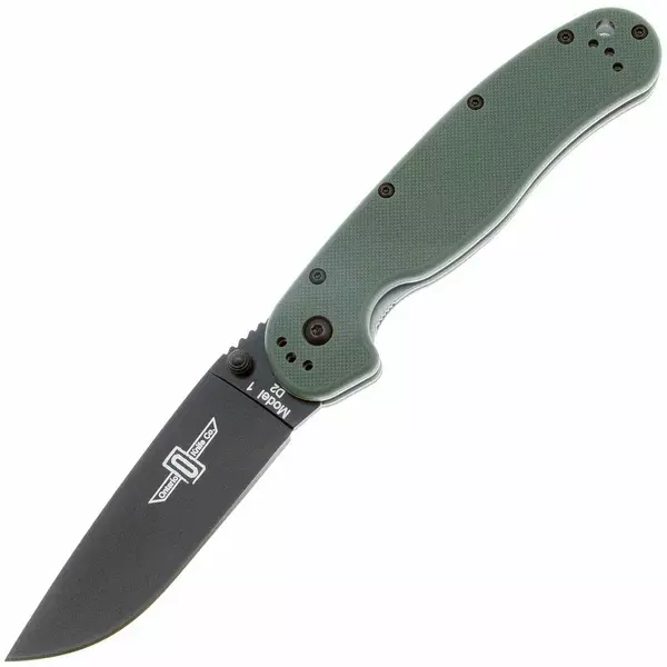 Нож складной Ontario RAT-1, сталь D2, рукоять термопластик GRN, olive/black складной нож ontario utilitac клинок