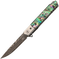 Фото Складной нож Витязь B5299D, сталь дамаск, рукоять огстекло с перламутром, художественное травление