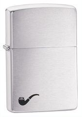 Фото Зажигалка ZIPPO PL Brushed Chrome,латунь,ник.-хром.покрыт.,сереб.,матов., 36х56х12мм