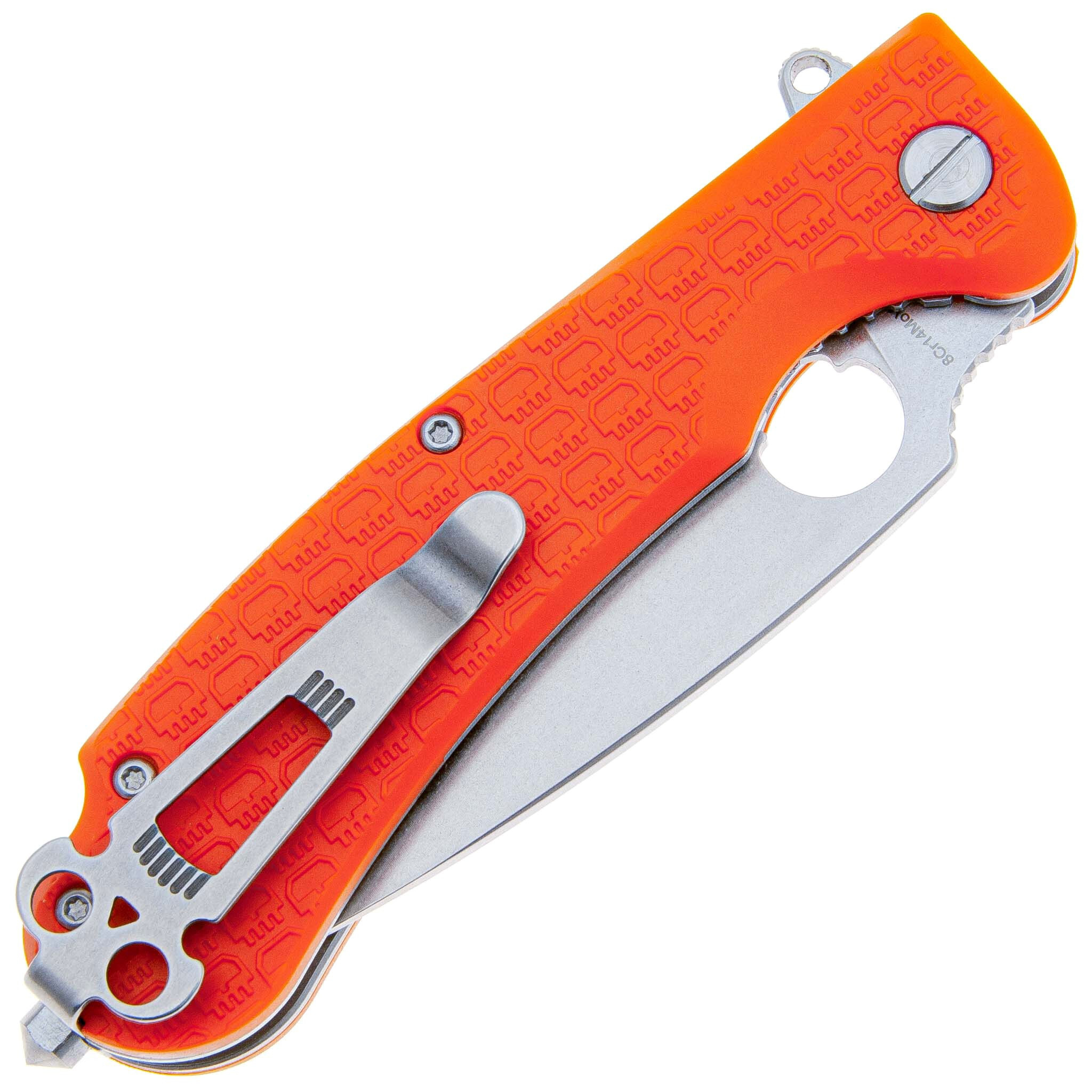 Складной нож Daggerr Resident Orange SW Serrated , сталь 8Cr14MoV, рукоять FRN - фото 4