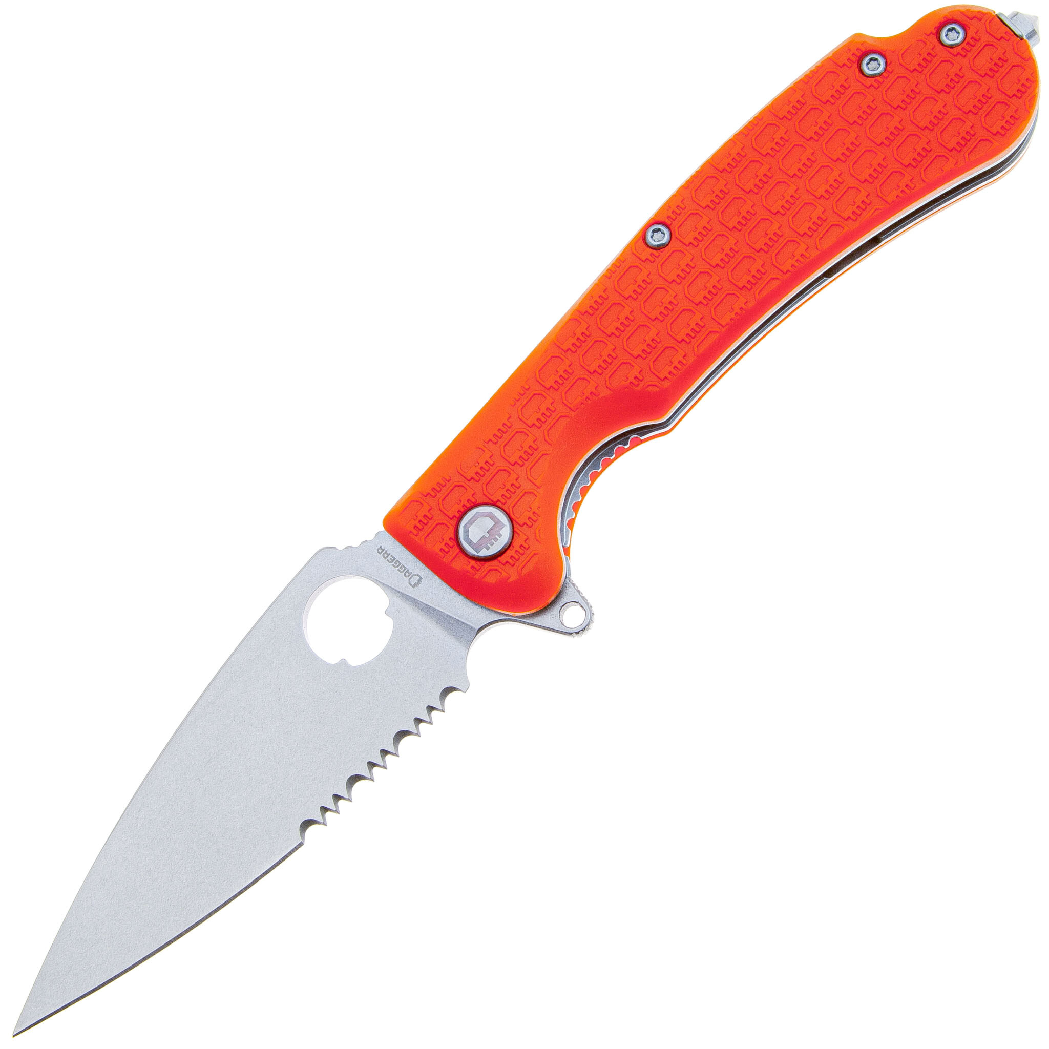 Складной нож Daggerr Resident Orange SW Serrated , сталь 8Cr14MoV, рукоять FRN - фото 1