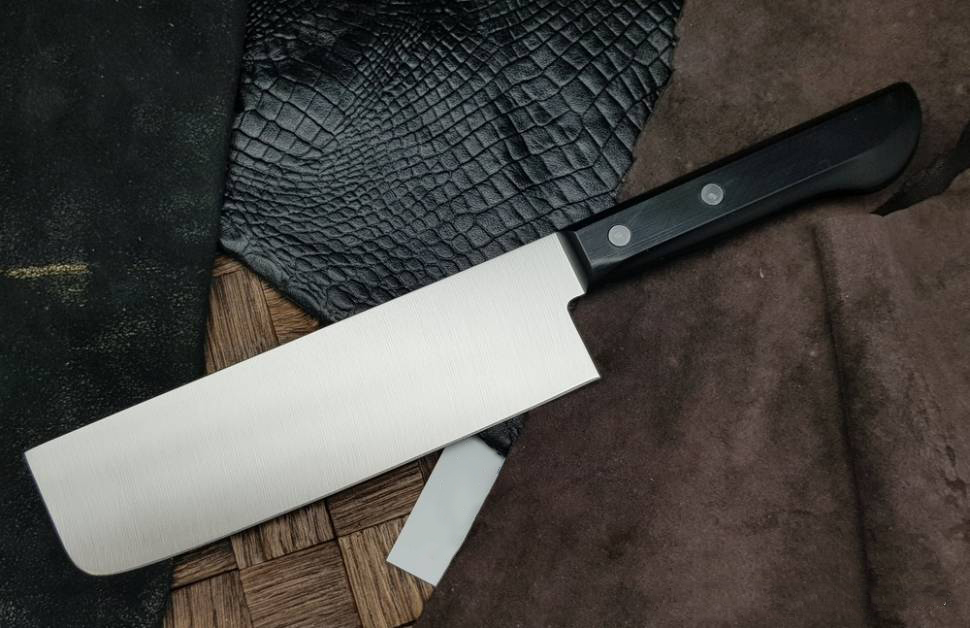 фото Нож кухонный для овощей накири shimomura, сталь молибден-ванадиевая, рукоять abs-пластик
