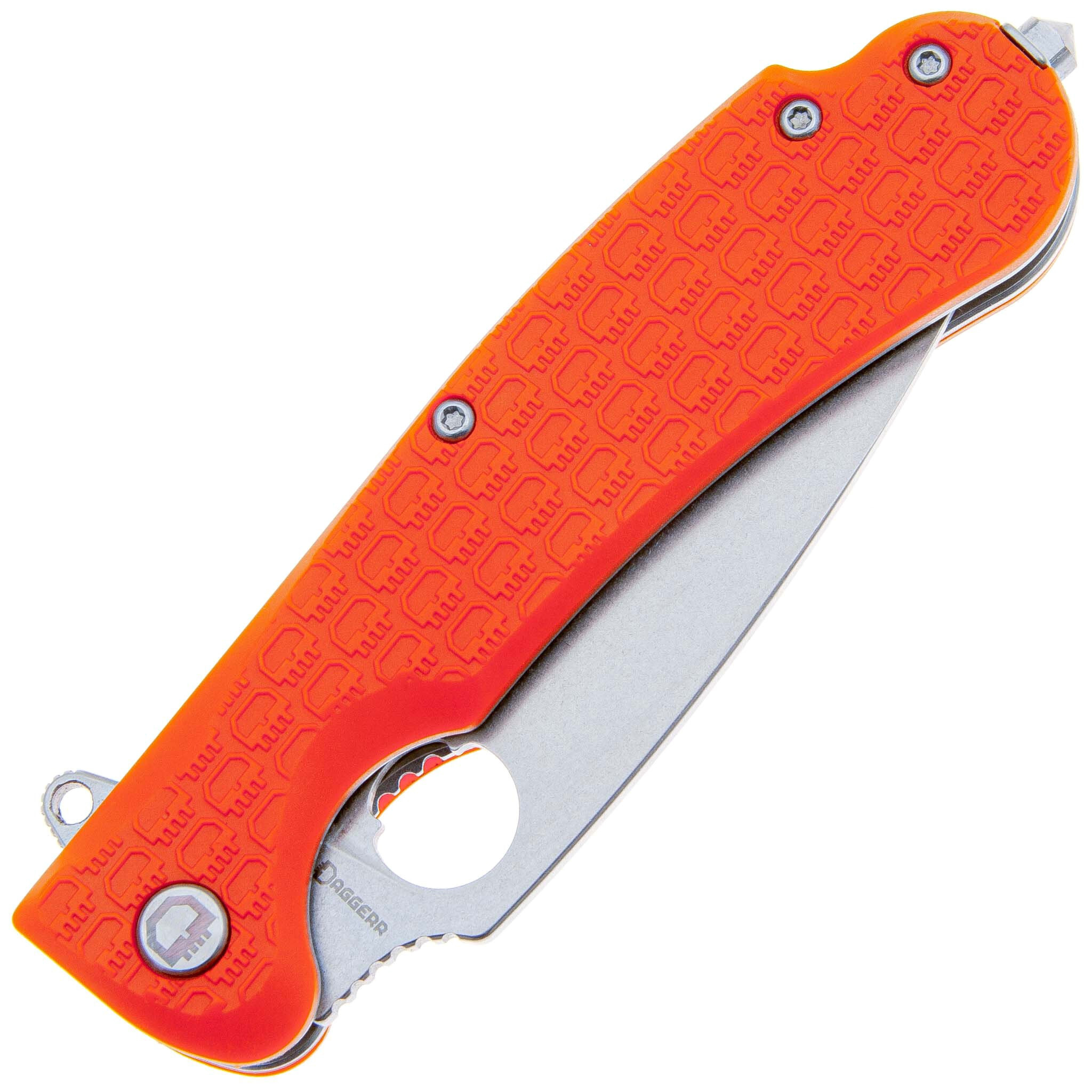 Складной нож Daggerr Resident Orange SW Serrated , сталь 8Cr14MoV, рукоять FRN - фото 3