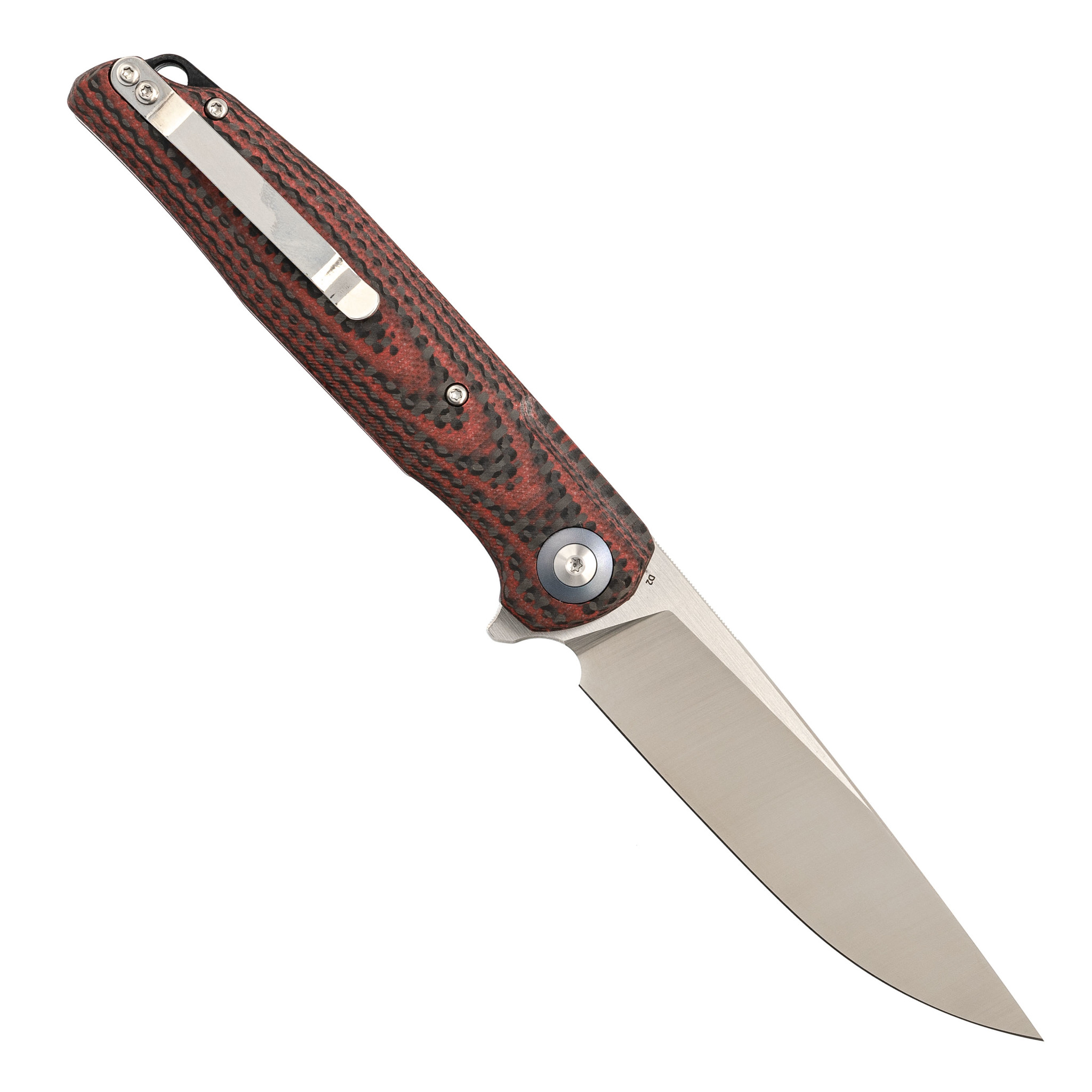 Складной нож Bestech Knives ASCOT, D2, Черно-красный карбон - фото 3