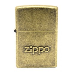 Фото Зажигалка ZIPPO Classic с покрытием Antique Brass, латунь/сталь, темно-медная, матовая, 36x12x56 мм