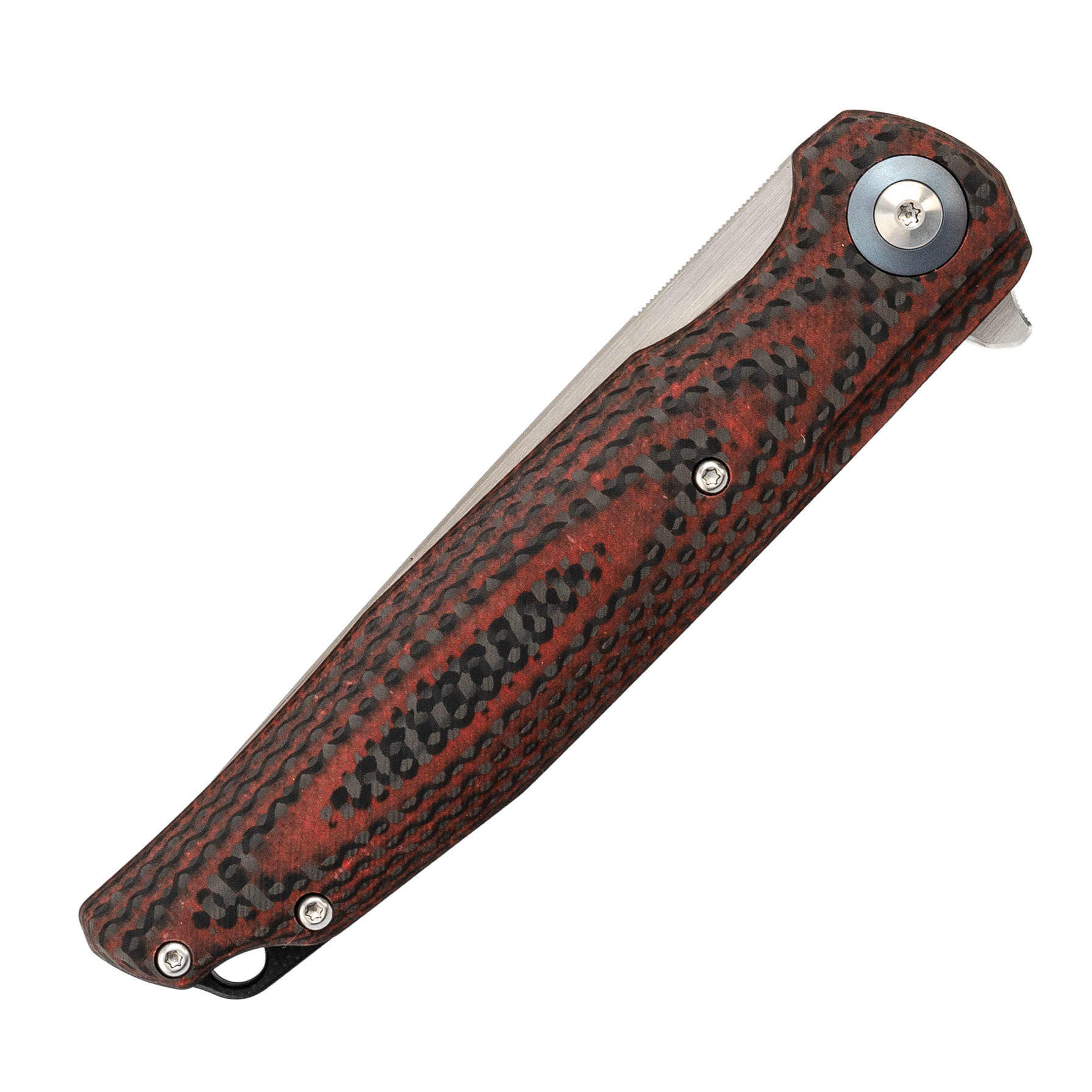 Складной нож Bestech Knives ASCOT, D2, Черно-красный карбон - фото 6