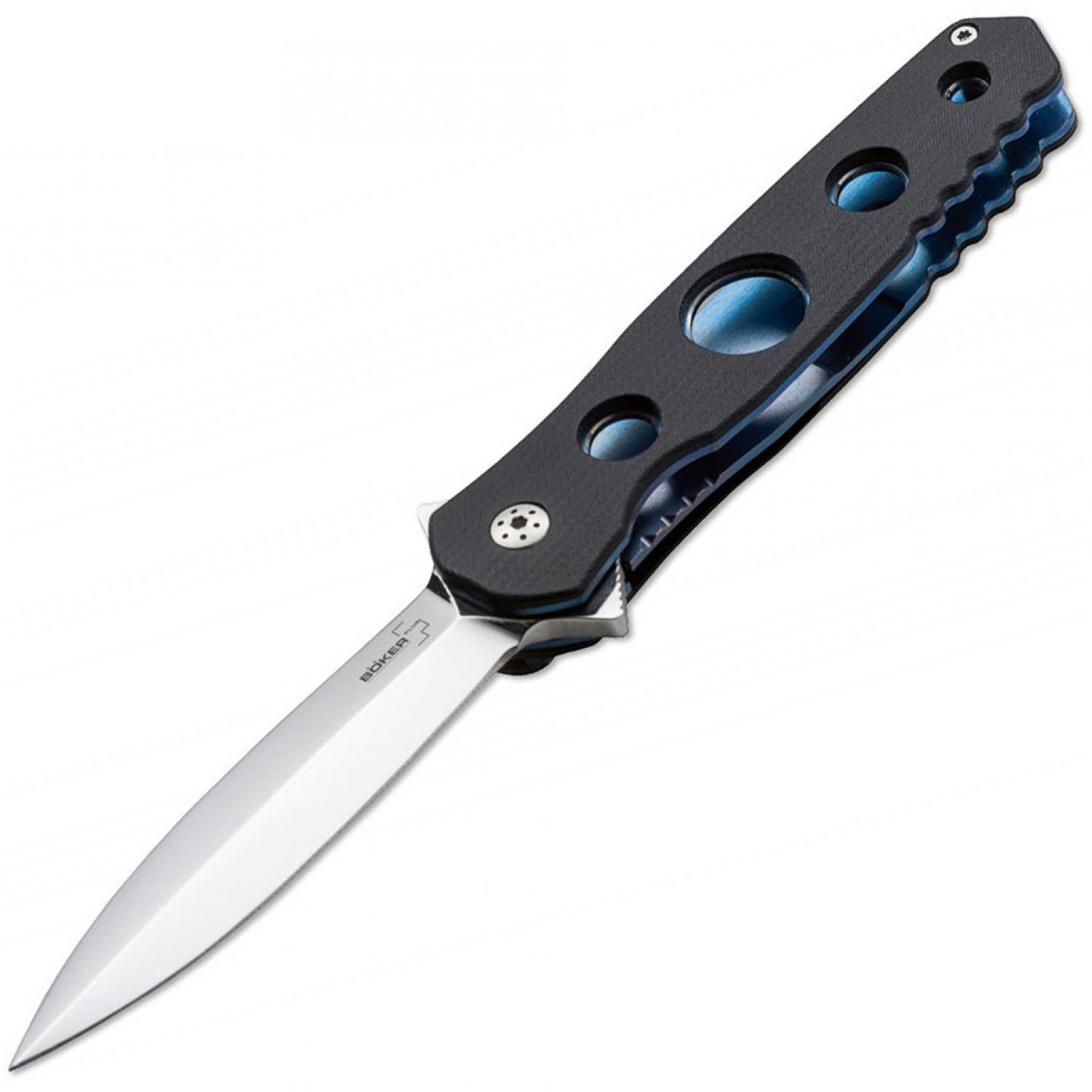 Нож складной Picador - Boker Plus 01BO260, сталь 440C Polished, рукоять стеклотекстолит G10, чёрно-синий