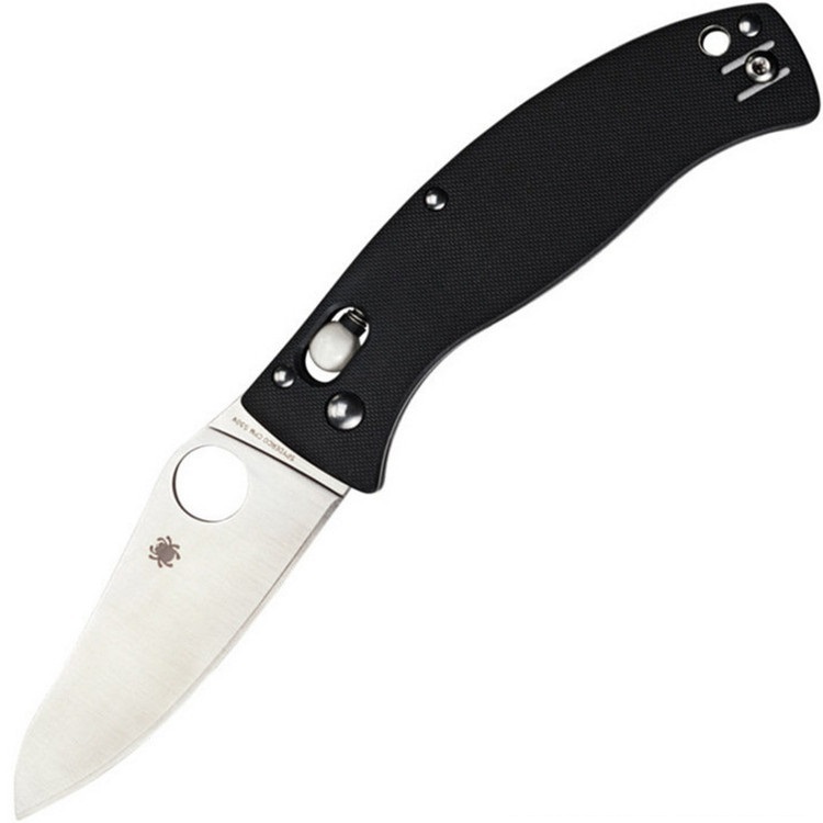 Складной нож D'Allara 3 - Spyderco 82GP3, сталь Crucible CPM® S30V™ Satin Plain, рукоять G10, чёрный - фото 1