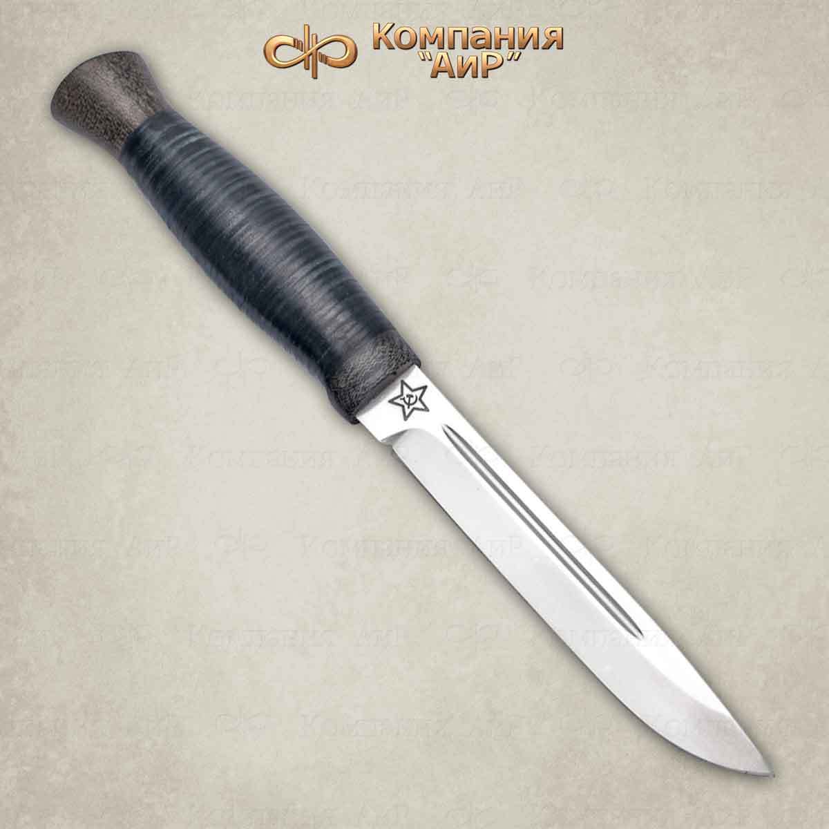Нож разделочный "Финка-3" кожа, 100х13м, АиР от Ножиков