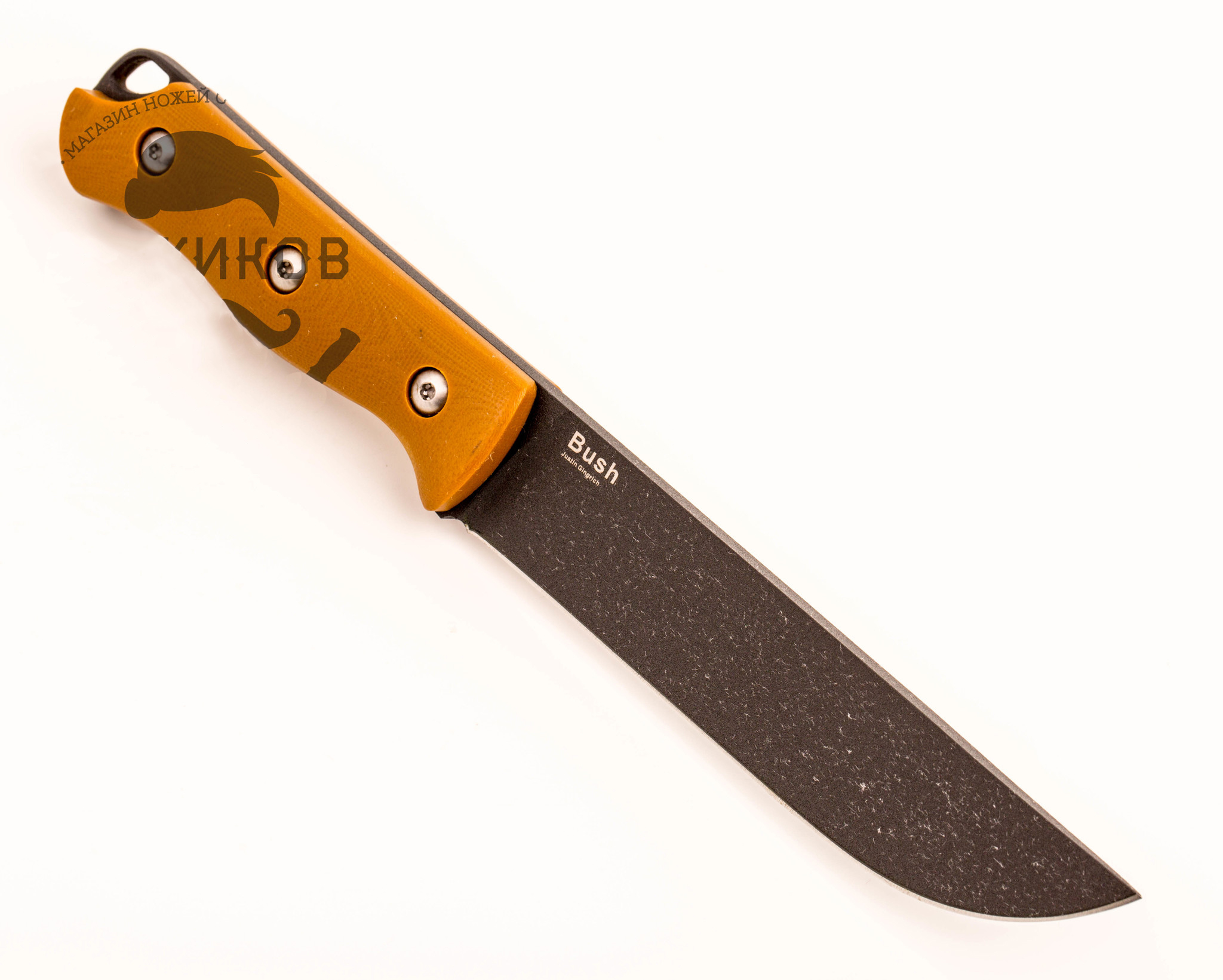 Нож с фиксированным клинком Kizer Bush, сталь 1095 Black, рукоять G10 - фото 4
