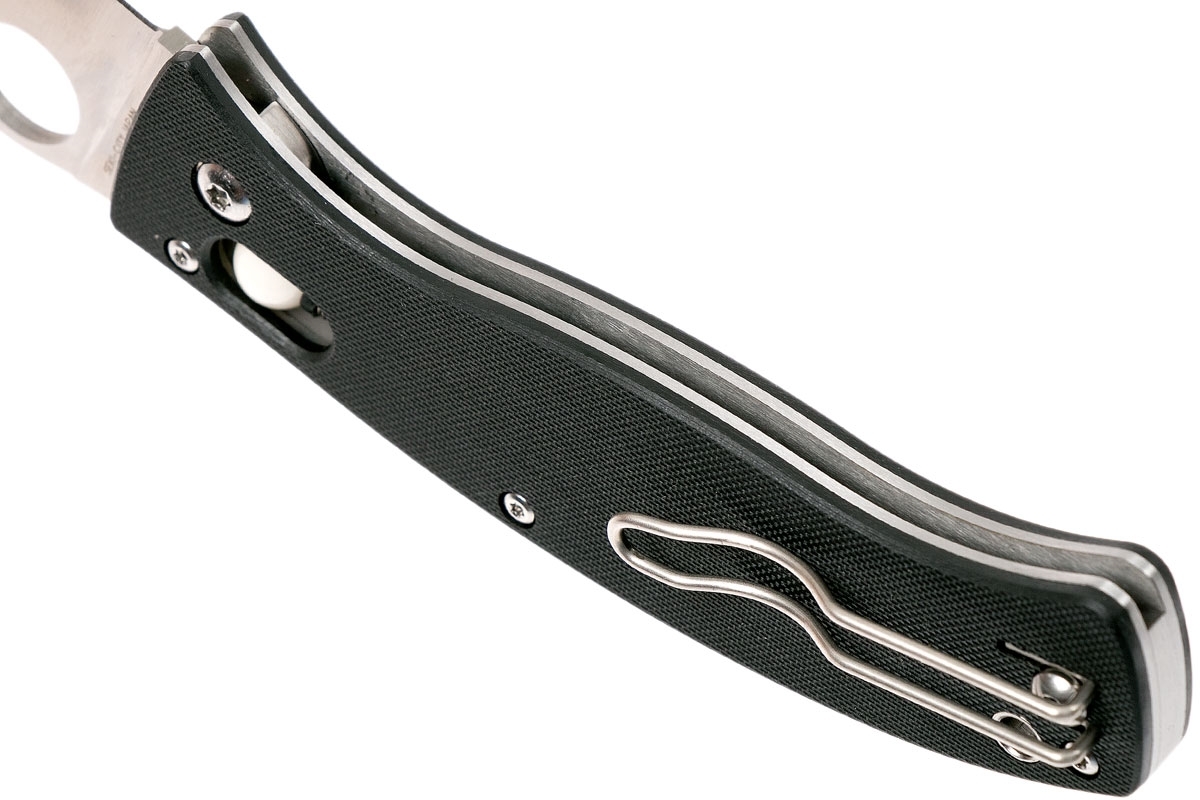 Складной нож D'Allara 3 - Spyderco 82GP3, сталь Crucible CPM® S30V™ Satin Plain, рукоять G10, чёрный - фото 8