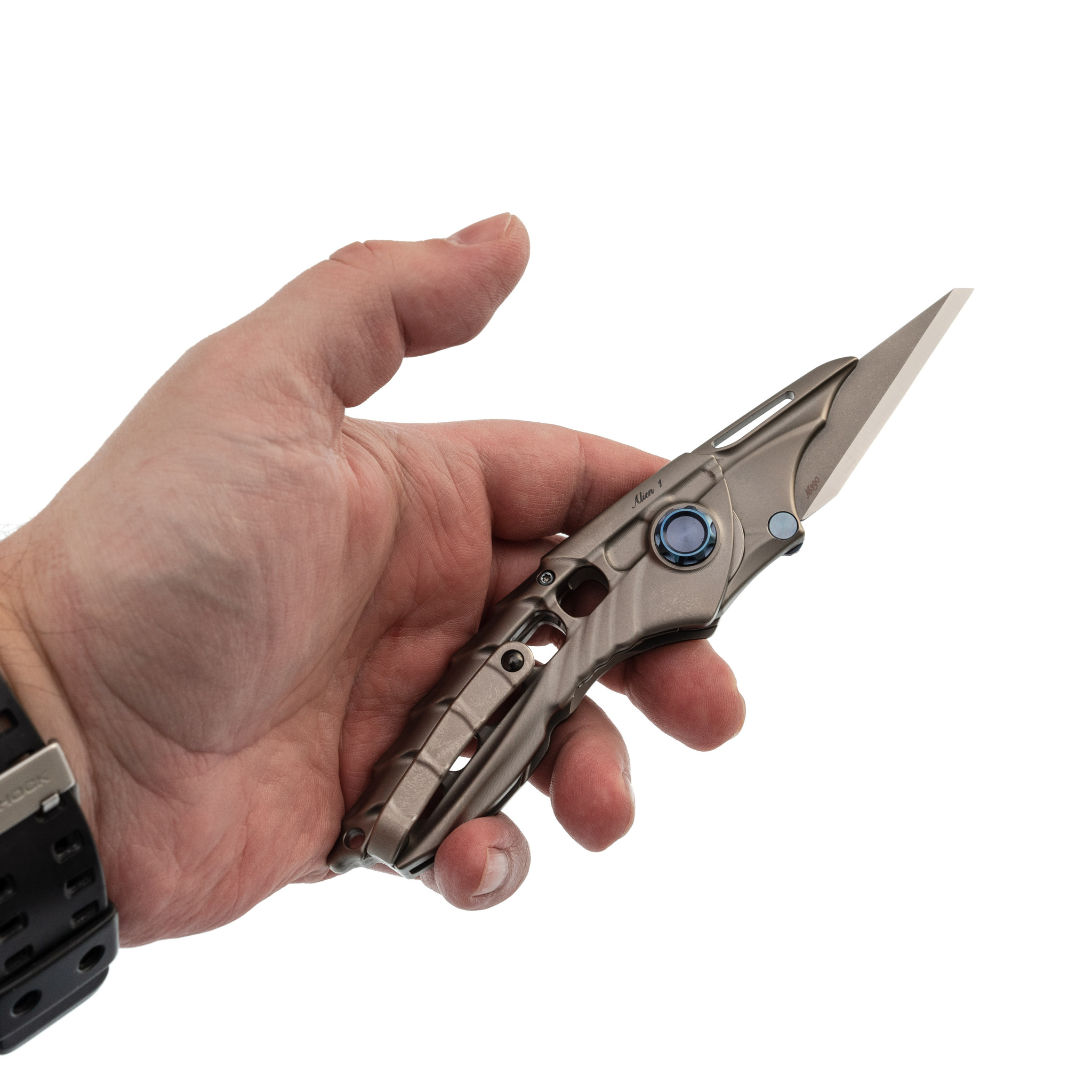 Складной нож Rike Knife Alien, сталь M390 - фото 9