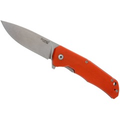Фото Складной нож LionSteel T.R.E., сталь M390, рукоять титан/G10, оранжевый