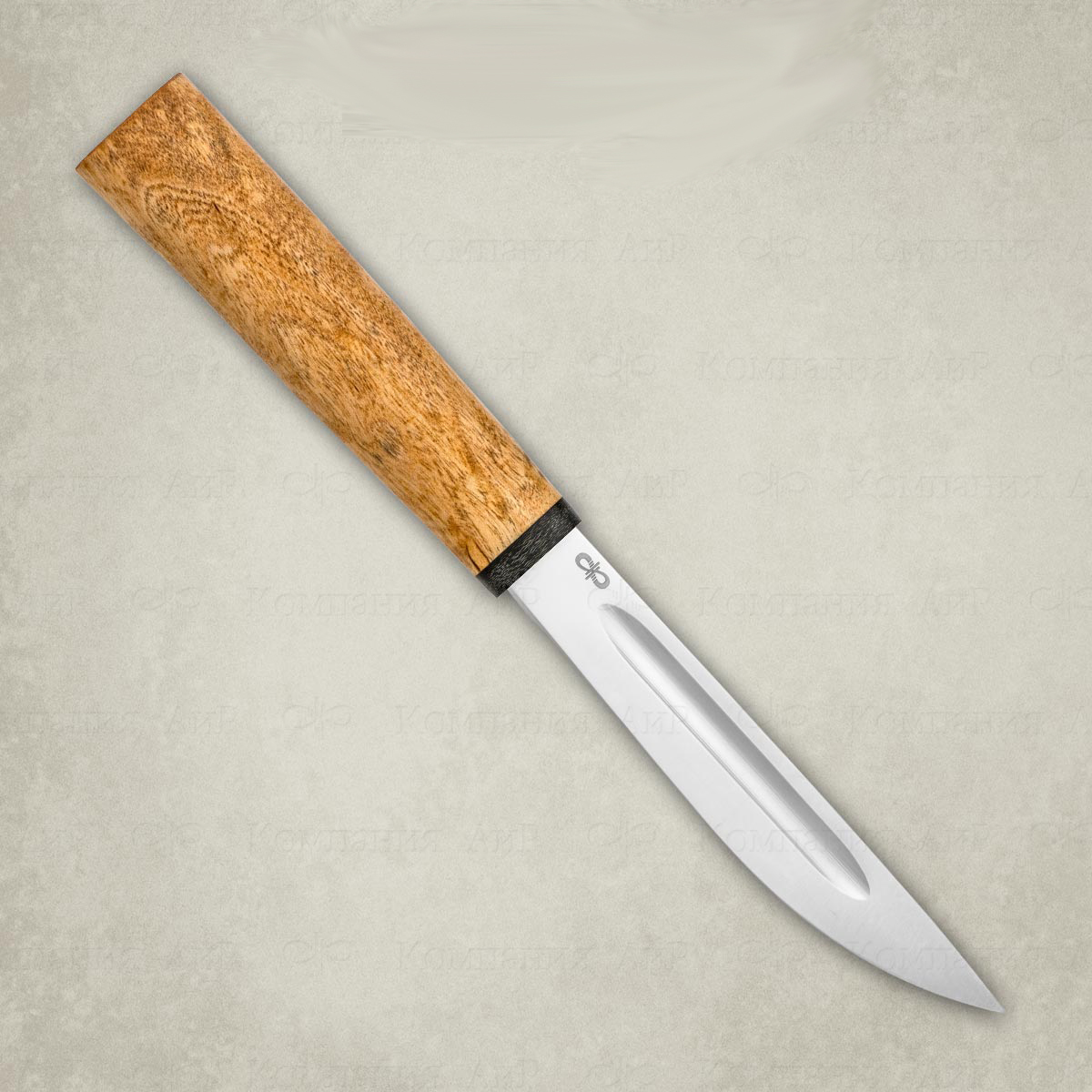Нож разделочный Якут карельская береза 100х13м.