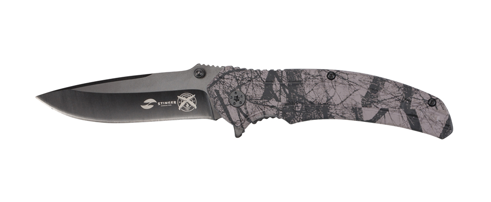 Нож складной Stinger FK-019STR-CA, сталь 3Cr13, рукоять алюминий нож сокол мастерская семина сталь х12мф рукоять карельская береза граб