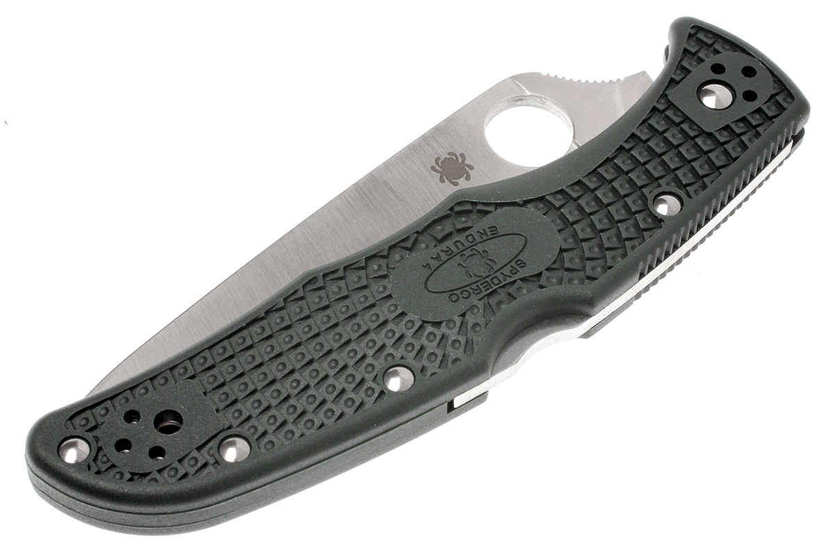 Нож складной Endura 4 Spyderco 10PGRE, сталь ZDP-189 Satin Plain, рукоять термопластик FRN, (British Racing Green) зелёный от Ножиков
