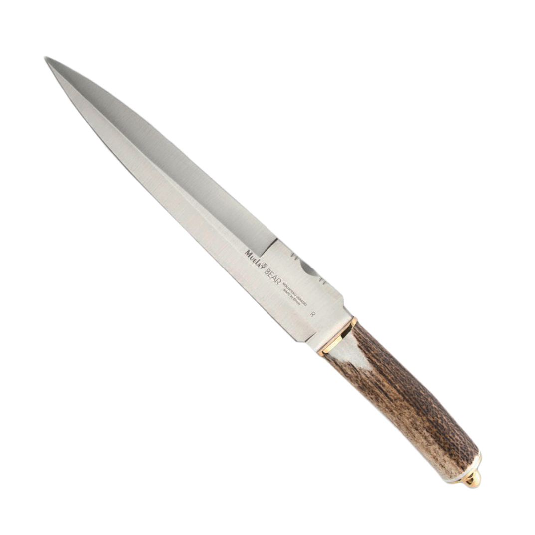 фото Нож с фиксированным клинком muela bear, сталь x50crmov15, рукоять олений рог