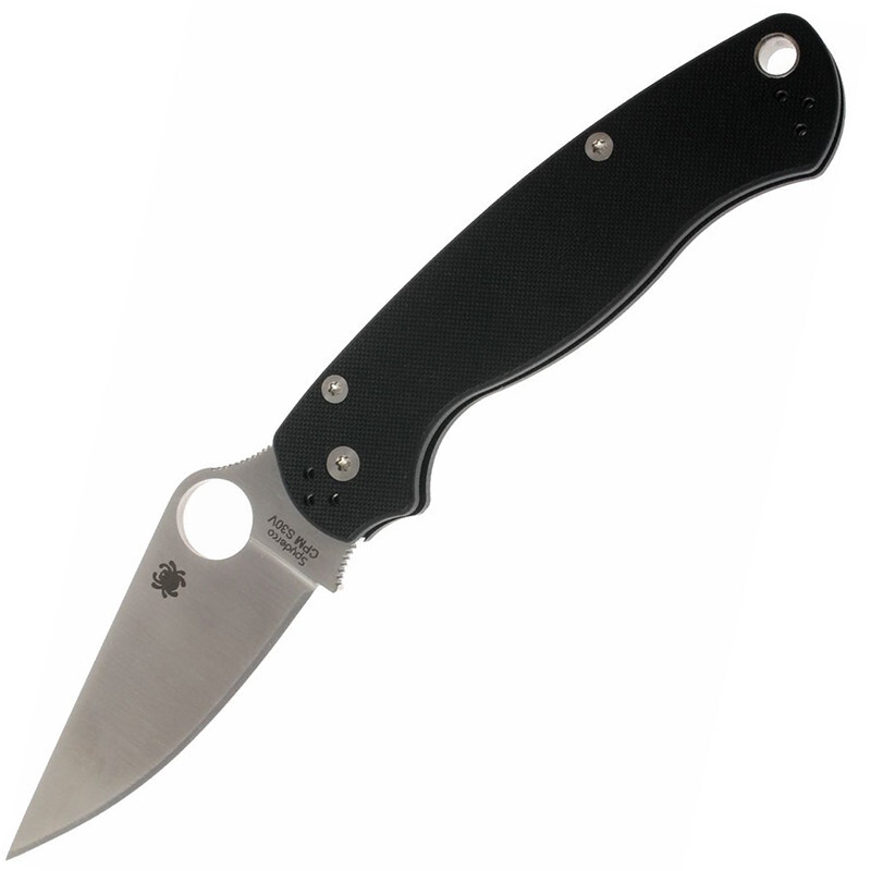Складной нож Spyderco ParaMilitary 2, сталь CPM S45VN, рукоять G10, чёрный точильный брусок к набору spyderco tri angle 204f1