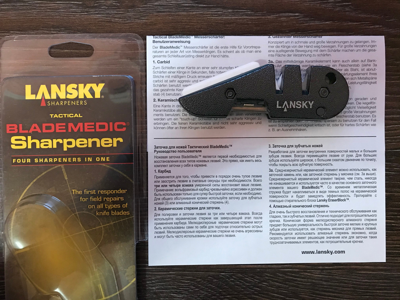 фото Точилка для ножей, blademedic, lansky, ln_ps-med01