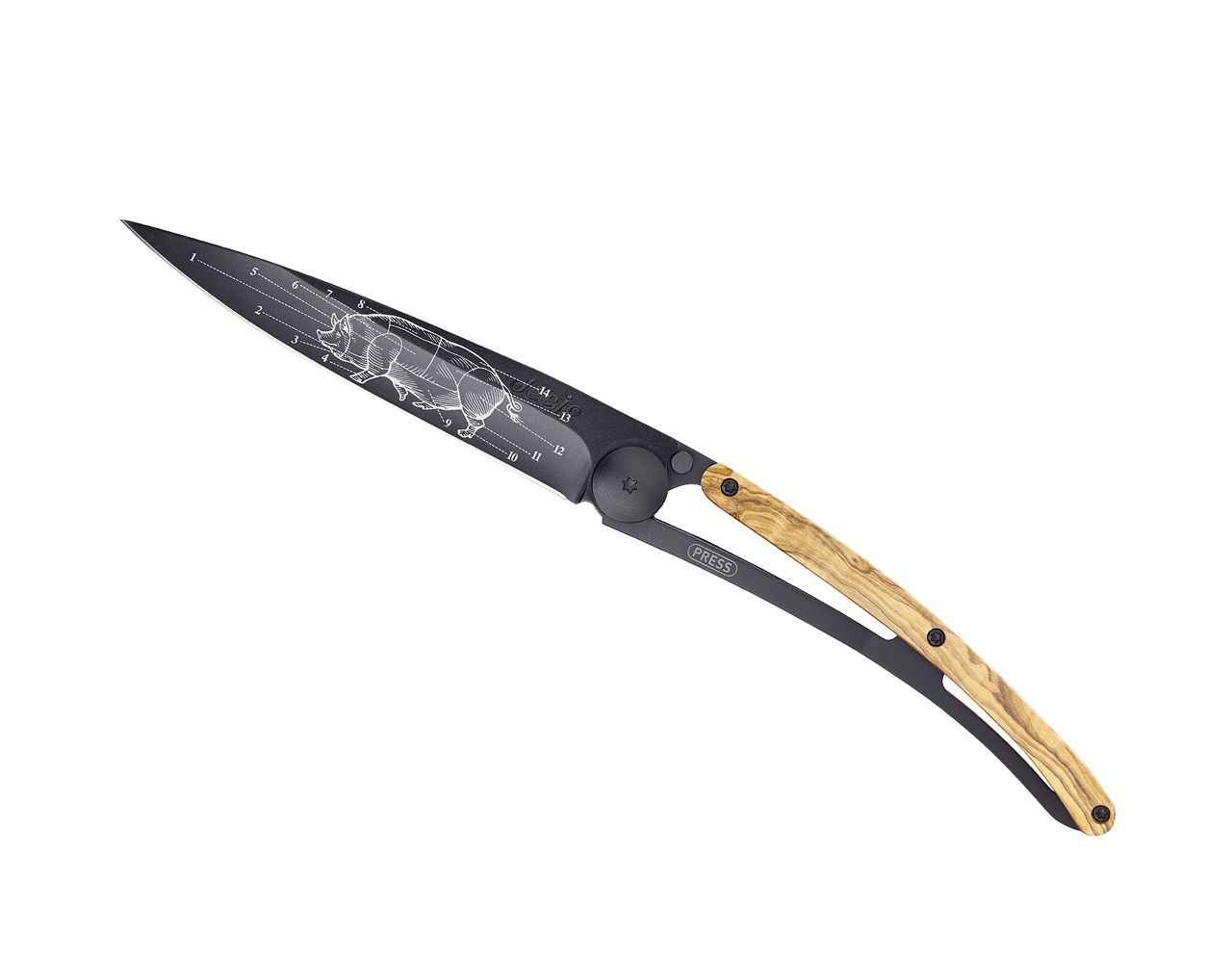 Складной нож Deejo Primes Cuts 37g, Olive Wood - фото 2