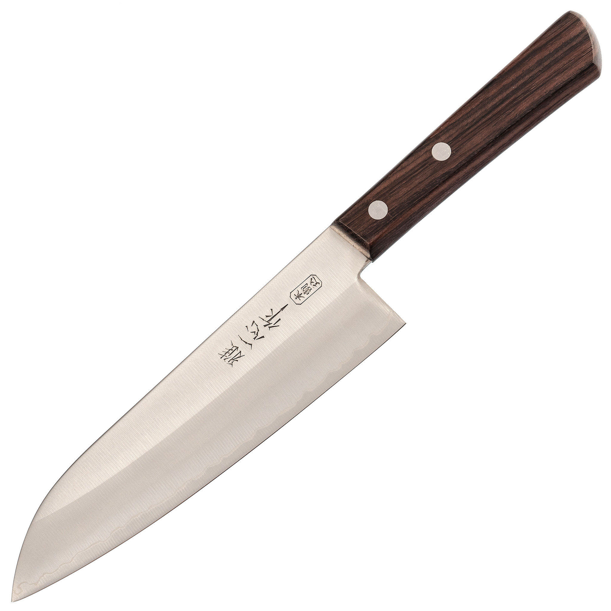 Поварской кухонный шеф нож Сантоку Kanetsugu Special Offer 17 см, сталь Aus 8 / Laminated Sus 410 Stainless Steel, рукоять розовое дерево