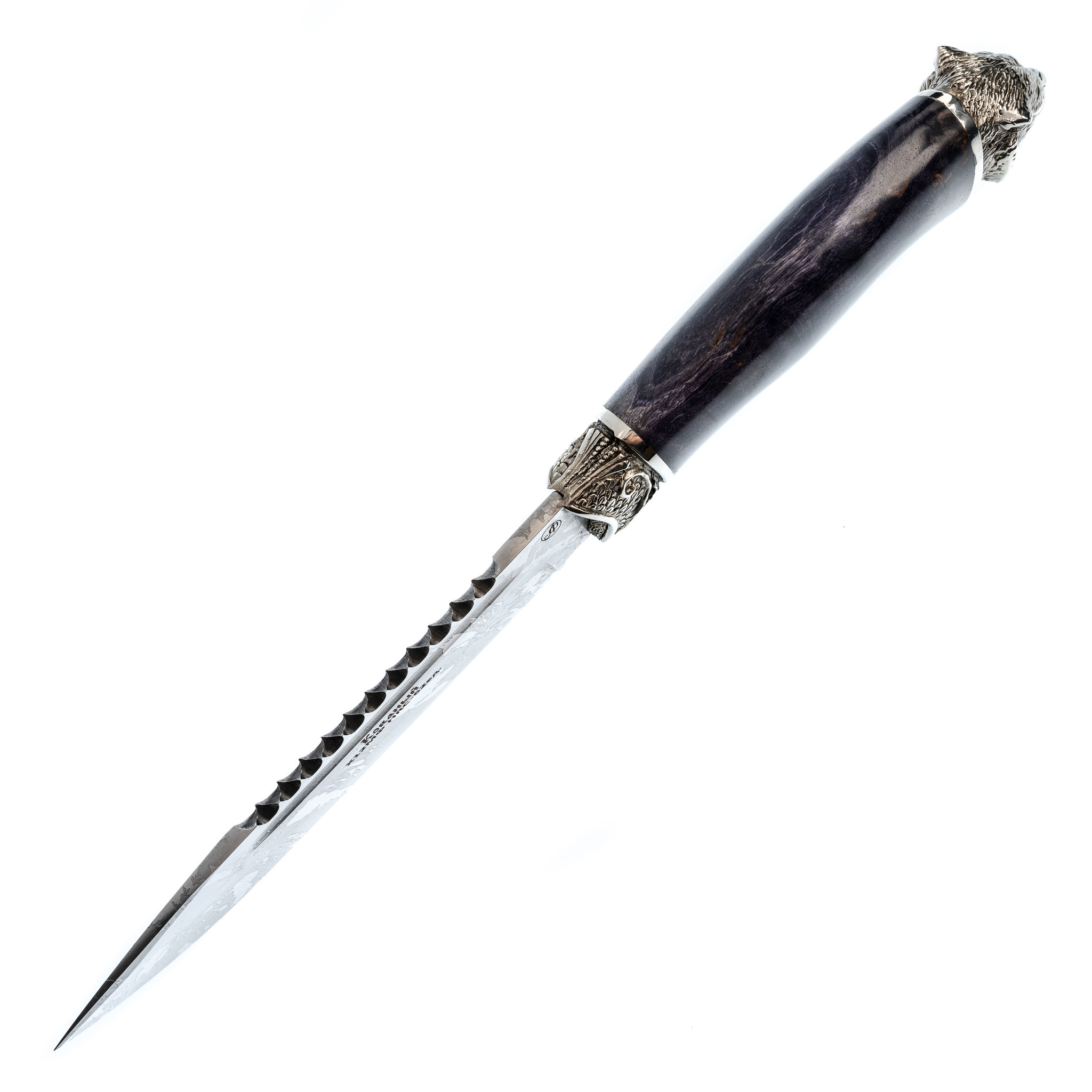 Нож Волк, сталь Х12МФ, рукоять карельская береза - фото 2