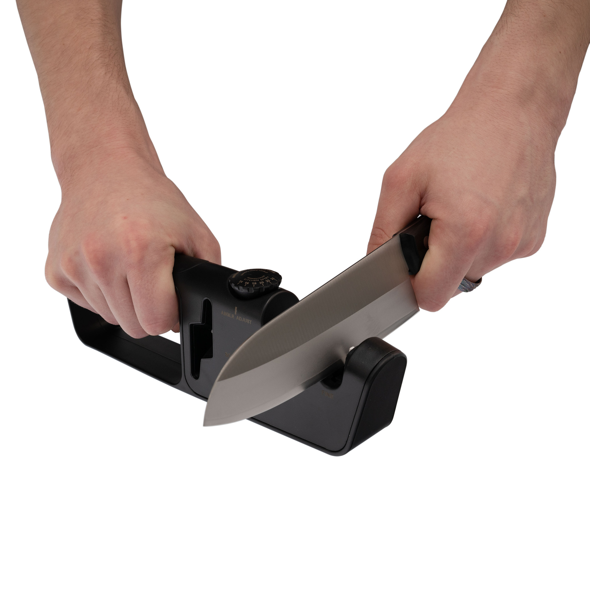 Точилка механическая для ножей и ножниц, с регулируемым углом заточки .