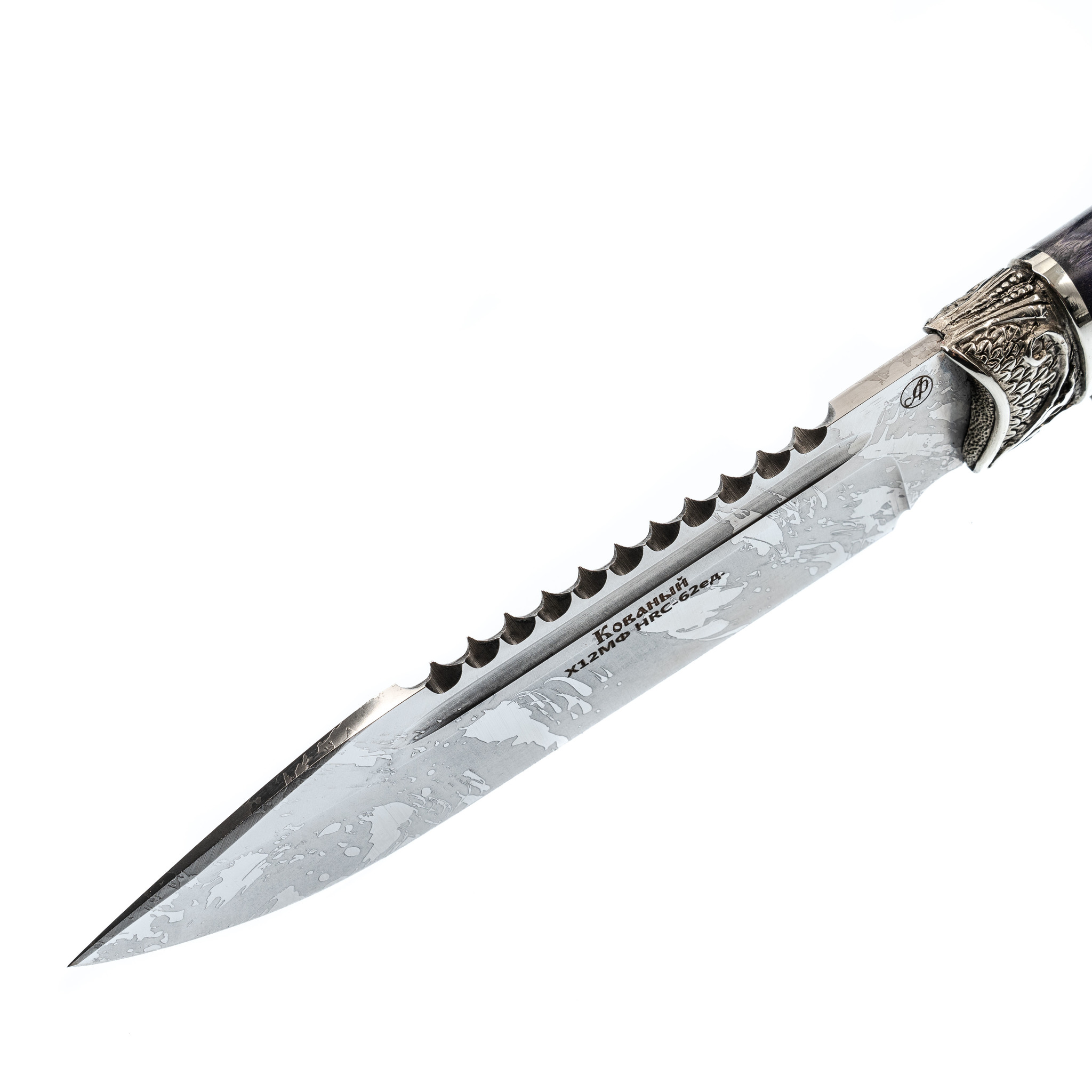 Нож Волк, сталь Х12МФ, рукоять карельская береза - фото 3