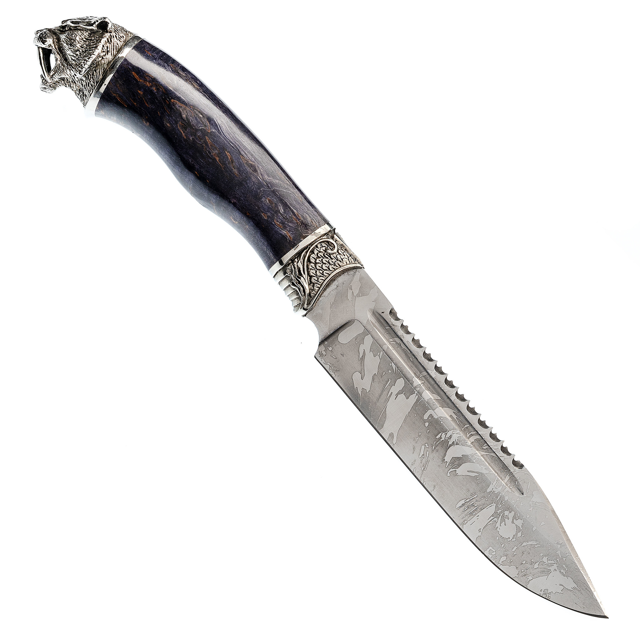 Нож Волк, сталь Х12МФ, рукоять карельская береза - фото 4