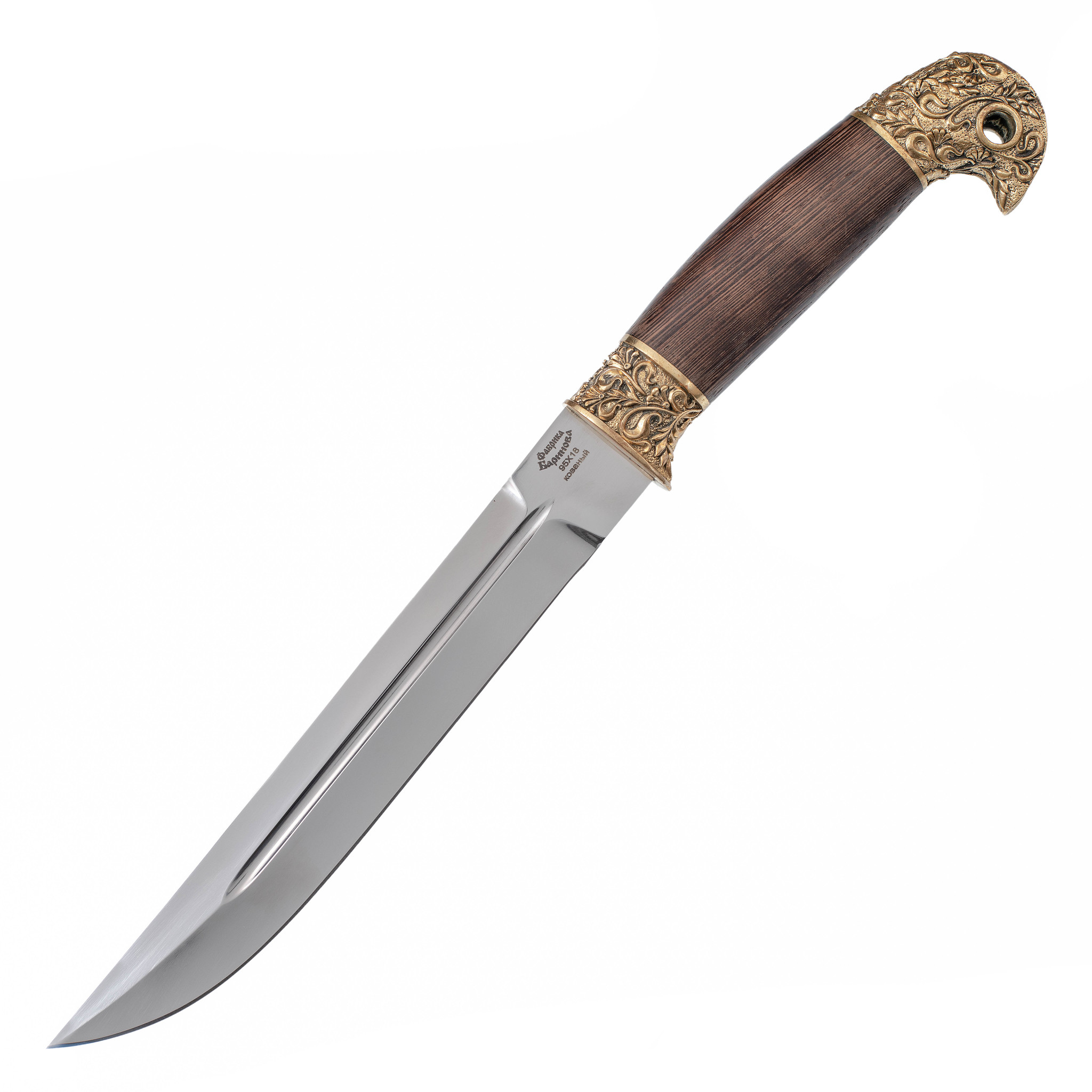 Нож Пластунский Ш-2, сталь 95х18, художественное литье, рукоять венге многопредметный нож окопник егерский 95х18 венге